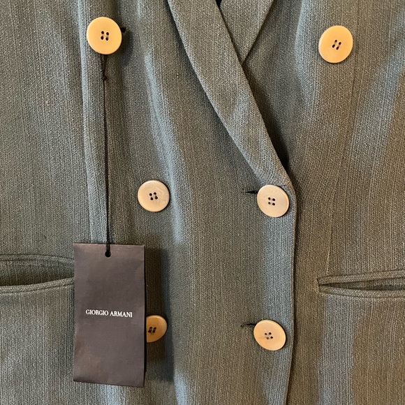 Giorgio Armani Vintage Womens Blazer Jade Green Suit Jacket NWT Sz 40 MSRP $1250 - Picture 3 of 9